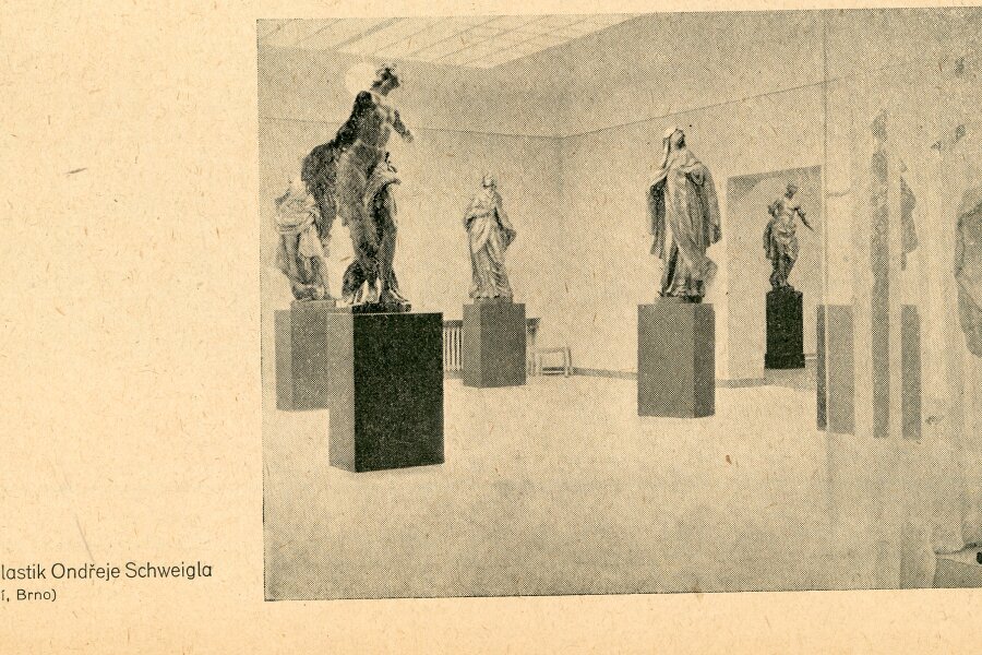 Reprodukce z časopisu: Blok, časopis pro umění, ročník II, č. 2 – 3, Brno 1947, Blok Informace o kulturní práci, s.  43.